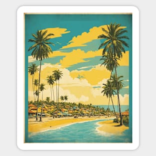 Porto de Galinhas Pernambuco Brazil Vintage Tourism Travel Poster Sticker